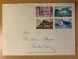 Pro Patria Satzbrief 1949 Nr. 42-45, SBK 60.-