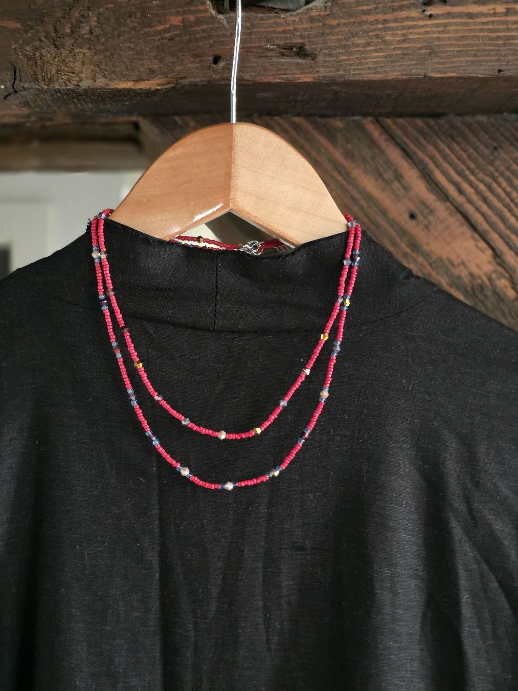Catenine: 2 handgemachte Bead-Ketten | Rot | Boho | Set – Nuovo (secondo la descrizione) da Interlaken venduto da NataliiaS