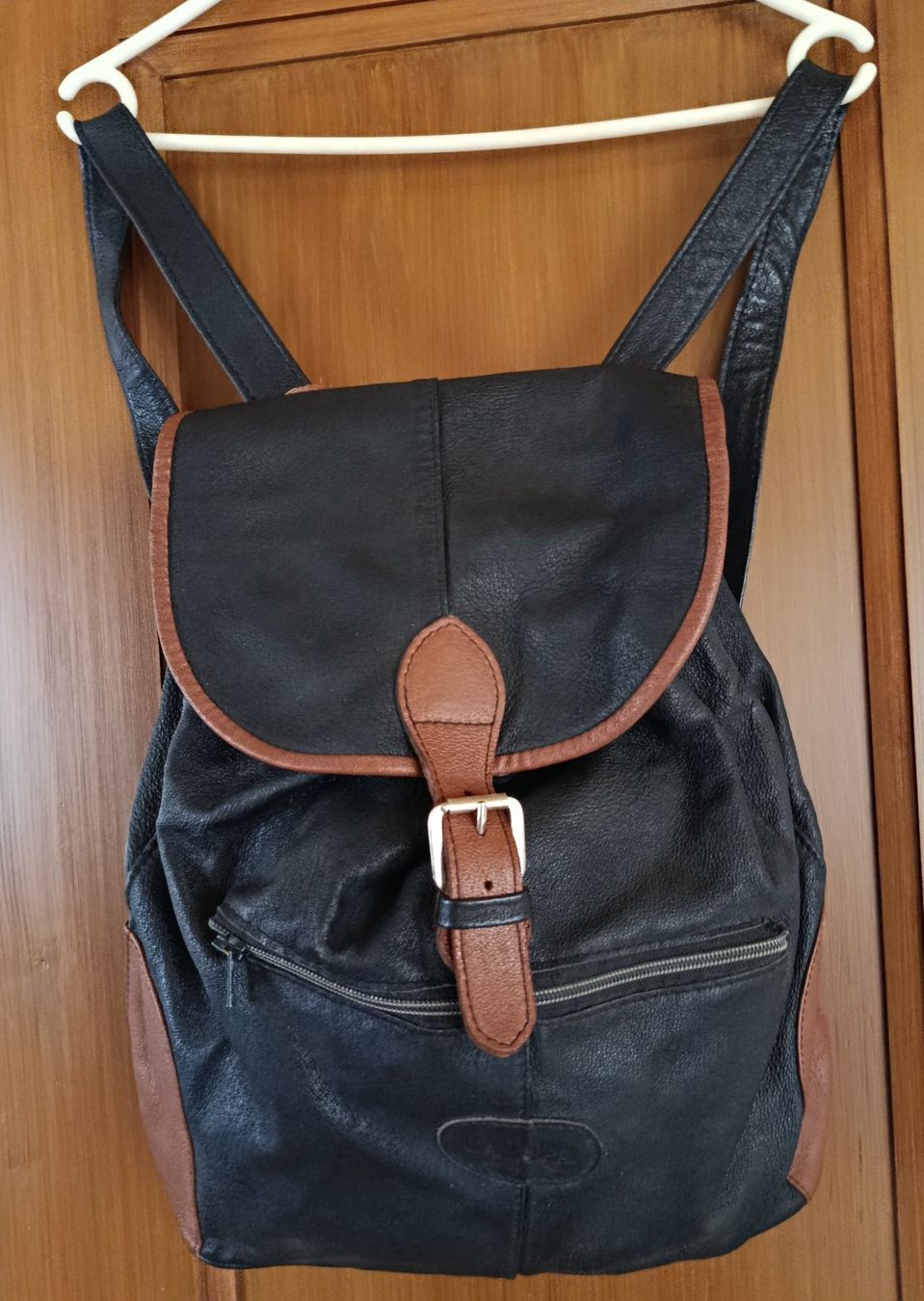 Zaini: Rucksack schwarz/braun Leder oder Lederoptik – Usato da Bern venduto da Delphin77