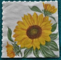 2 Servietten Sonnenblumen WIDA rar