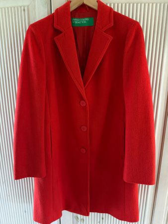Wollmantel Gr.38 UNITED COLORS OF BENETTON tomatenrot