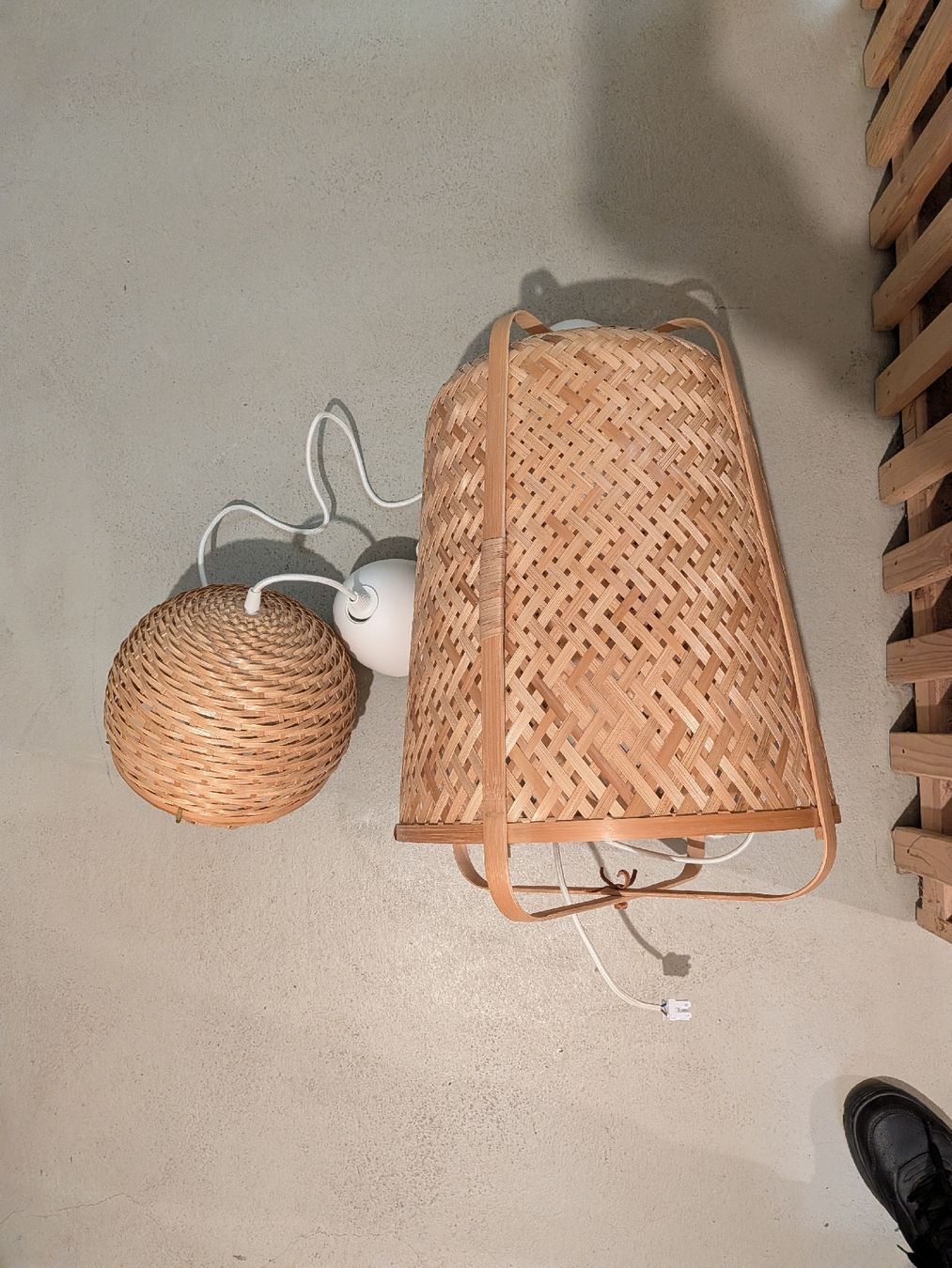 Lampadari & plafoniere: Boho Chic: Woven Bamboo Pendant Light Set - Summer Vibe! – Usato da Maur venduto da geo_tw5t