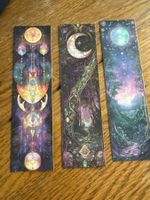 3x Lesezeichen-Buchzeichen-Spiritualität-Mystic-Kraft-Symbol