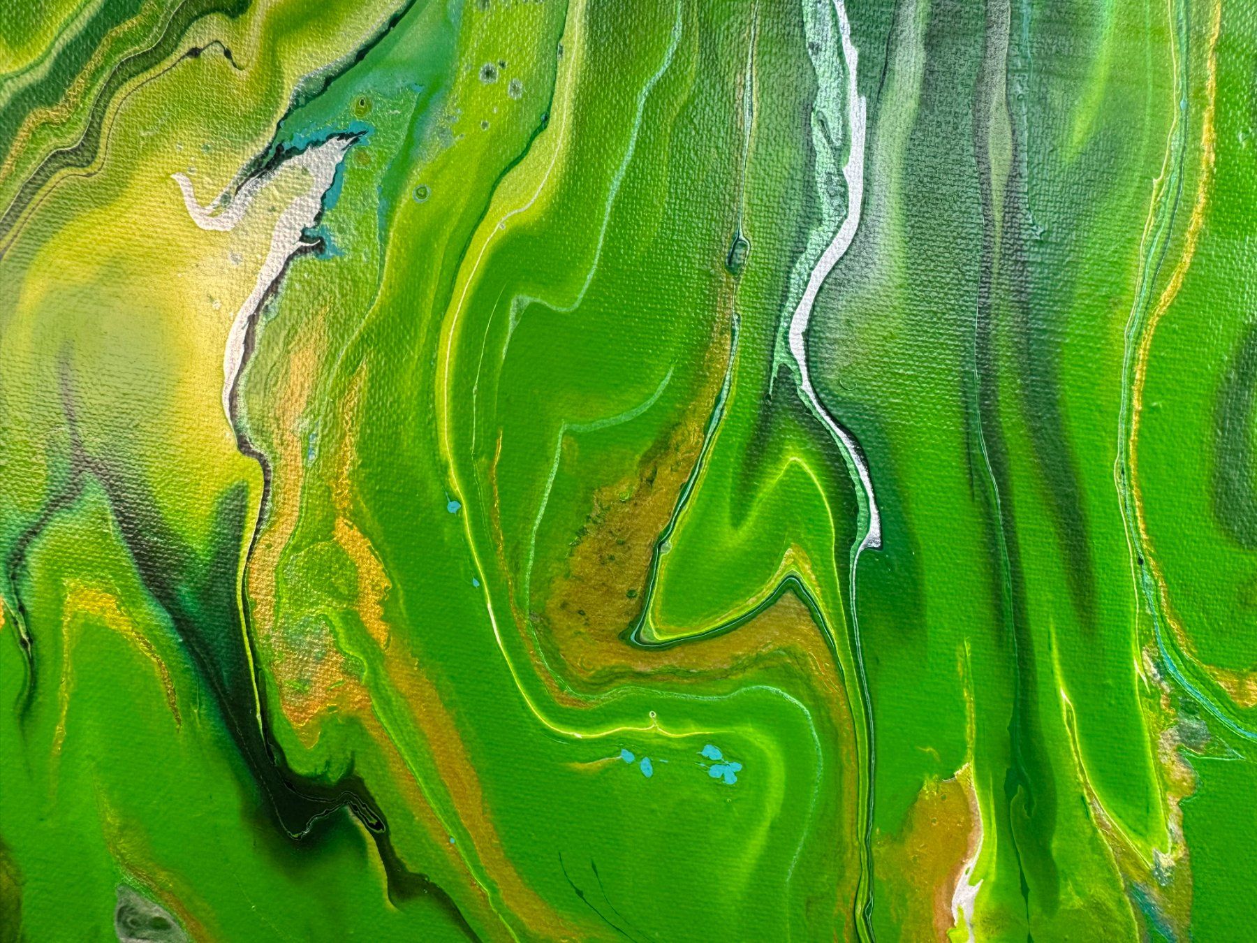 Gemälde: Acryl-Flüssigkeitsmalerei, rechteckig – Gebraucht aus Schlieren von MayaSheng1983 1