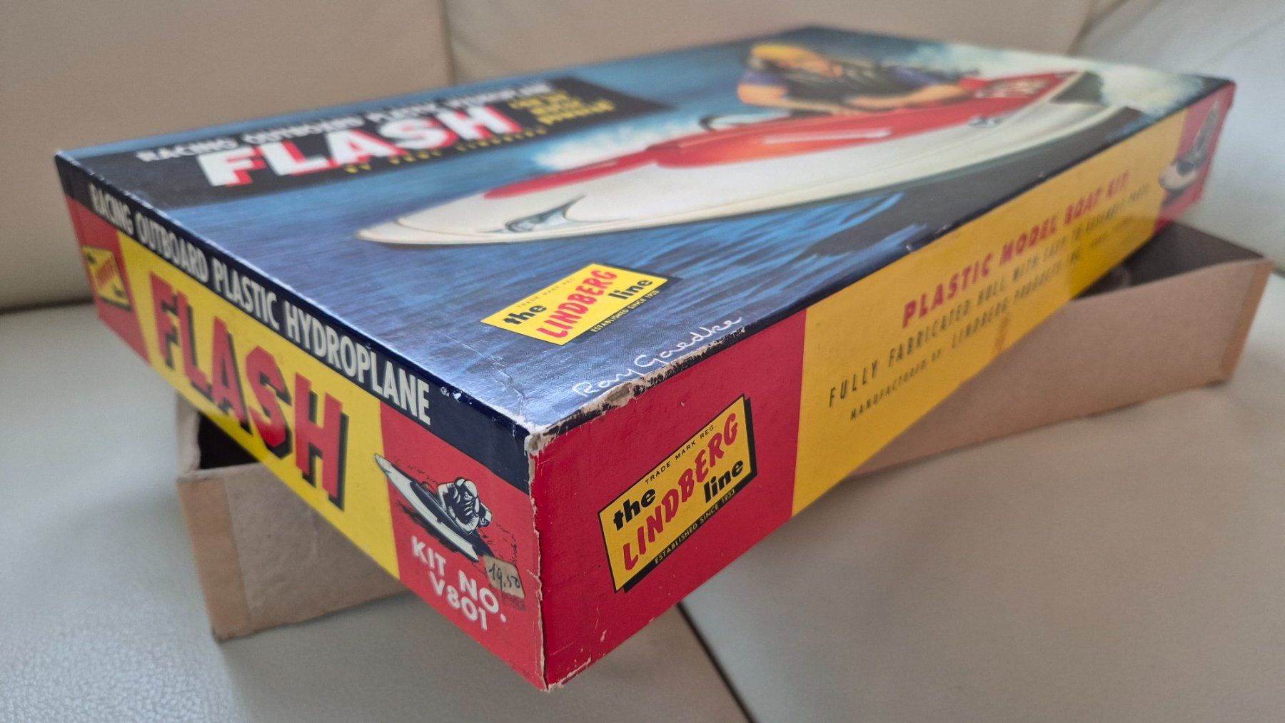 Kit di modellismo & Modellini statici: Lindberg line Flash Racing Plastic Hydroplane Vintage – Usato da Jona venduto da petzi2 5
