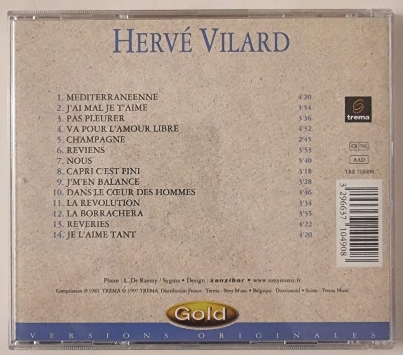 CD: Hervé Vilard – Versions Originales CD – Usato da La Tour-de-Peilz venduto da Resize 1