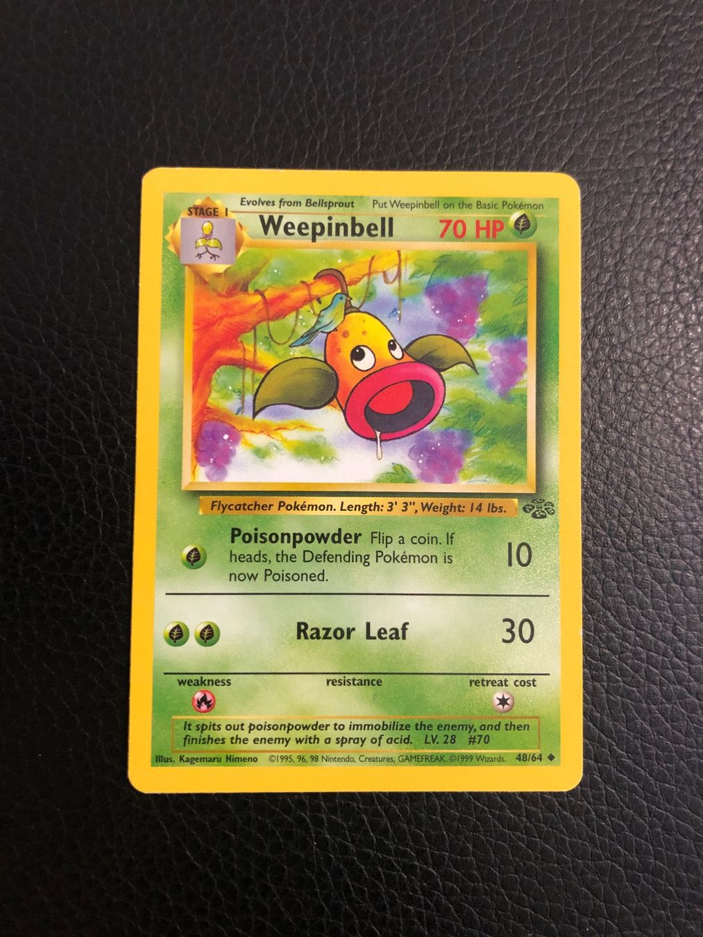 Pokémon Carte collezionabili: Jungle Weepinbell 48/64 Ab 1 – Usato da Paradiso venduto da Pkmn10
