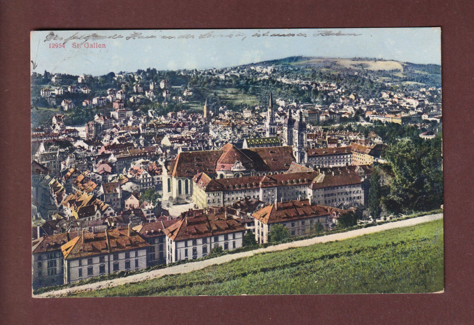 Cartoline postali: ST. GALLEN - Teilansicht - 1922 – Usato da Pully venduto da nicecards-shop