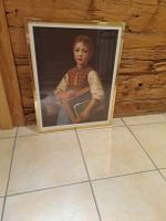 Antikes Bild, Gemälde, Mädchen