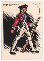 Nationalspende, Künstlerkarte H. Beutler, Uniform 1792 Paris