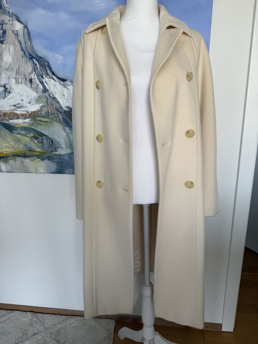 Max Mara Cappotti: Max Mara Mantel Gr 38 Creme – Usato da Savigny venduto da linda2402