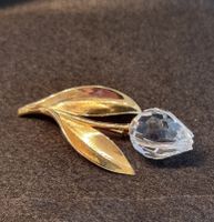 Swarovski vergoldete Brosche mit Kristall-Tulpe, Vintage