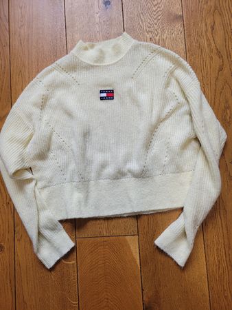 Neuer Pullover Tommy Jeans M weiss, Creme 