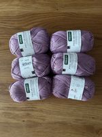 Wolle naturaline Strickgarn lavendel 6 x 50g neu