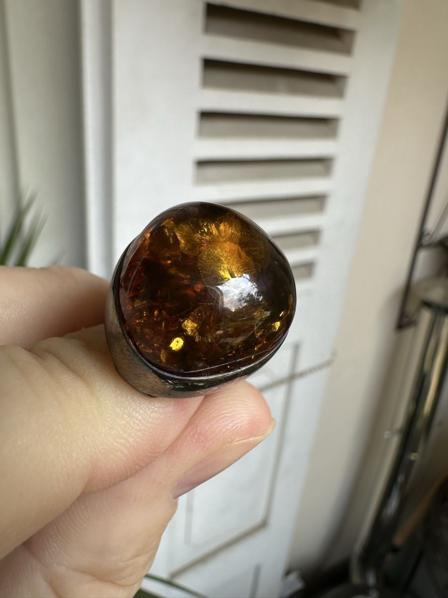 Ringe: Bernstein Ring Grösse ca 53w  silber  – Gebraucht aus Bern von womiman 4