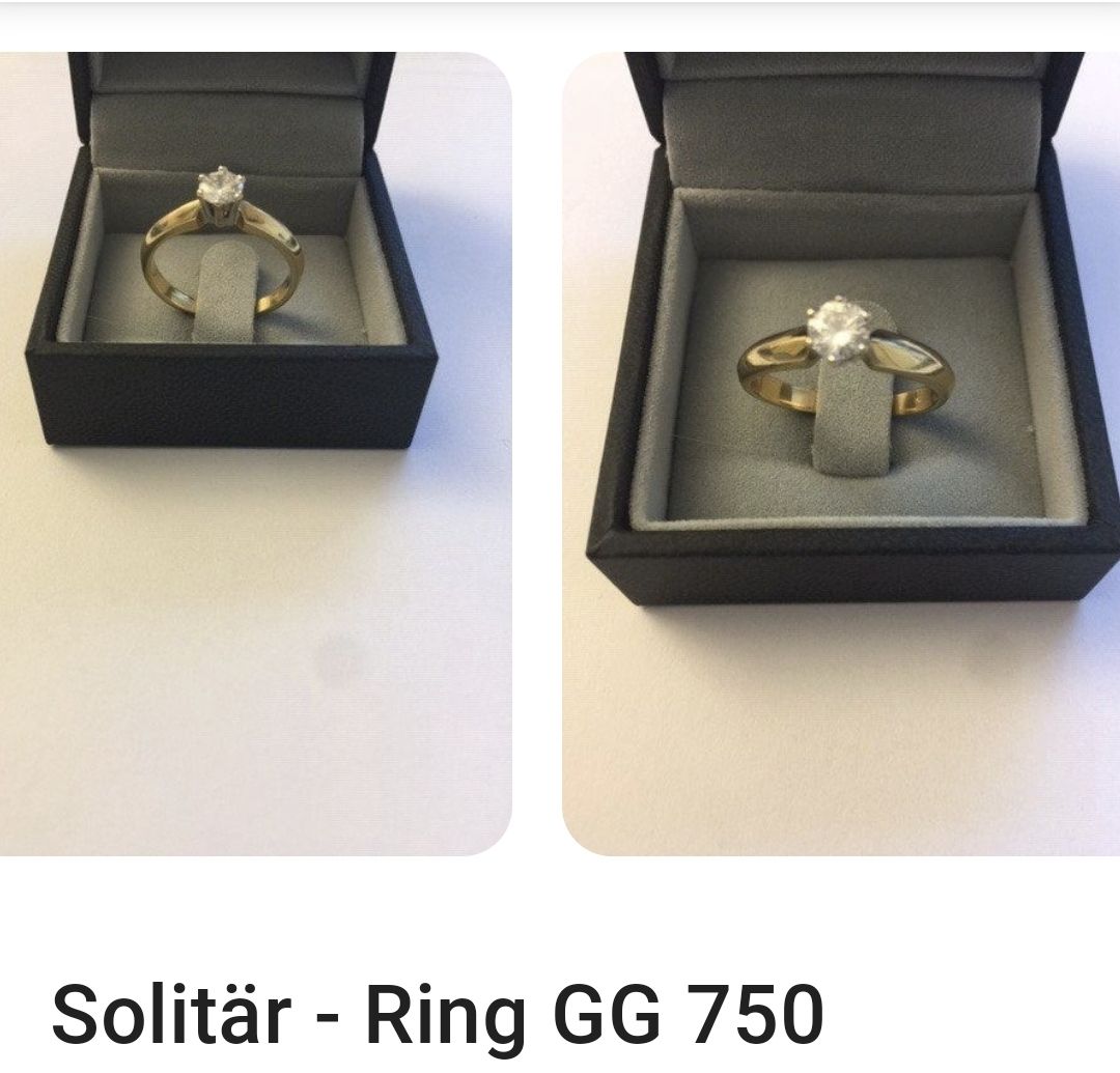 Anelli: Solitärring Gelbgold Gr. 56 – Usato da Wiesendangen venduto da A1R1 3