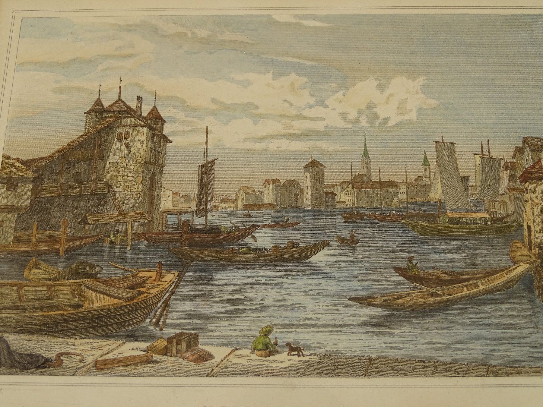 Stiche: ZÜRICH, STAHLSTICH 1837 – Gebraucht aus Grüningen von Kartensammler 3
