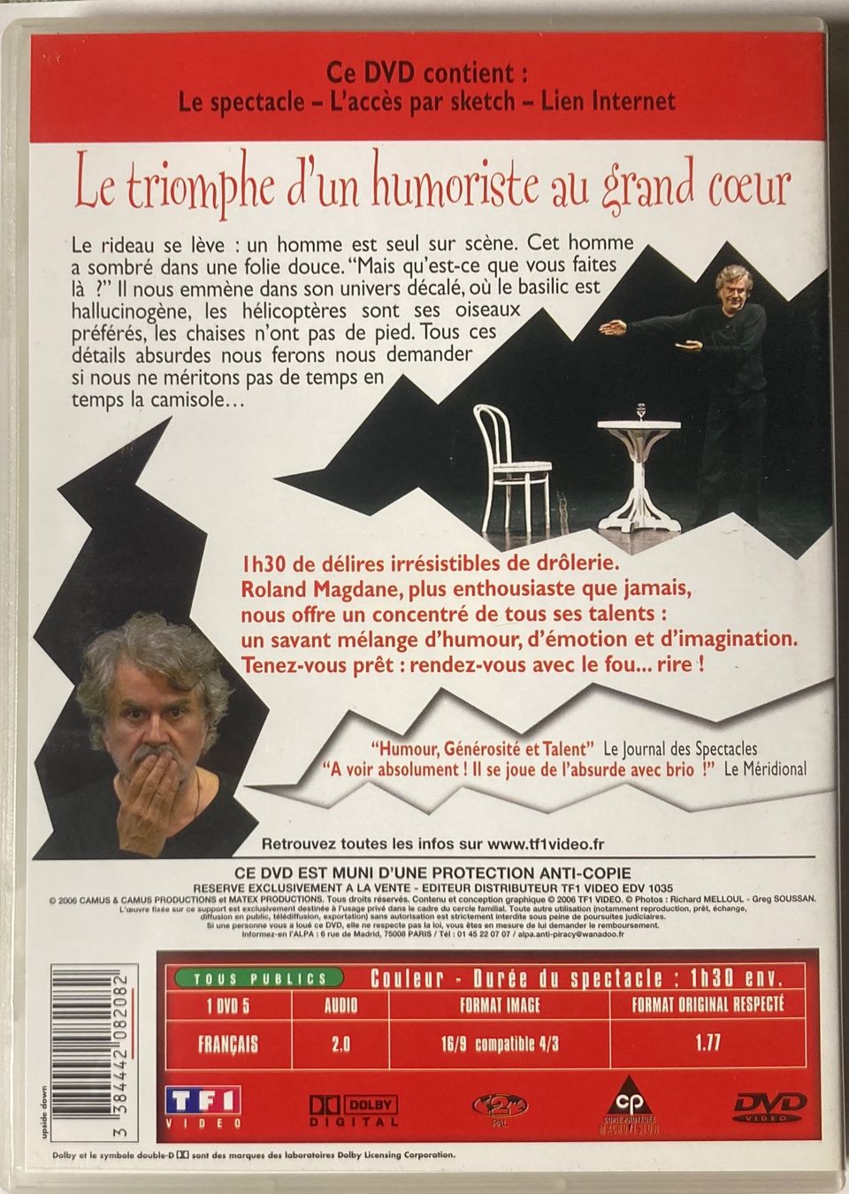 Tous les DVDs: ROLAND MAGDANE - MAGDANE CRAQUE ! – D'occasion à Poliez-Pittet par Newtown-Records 1