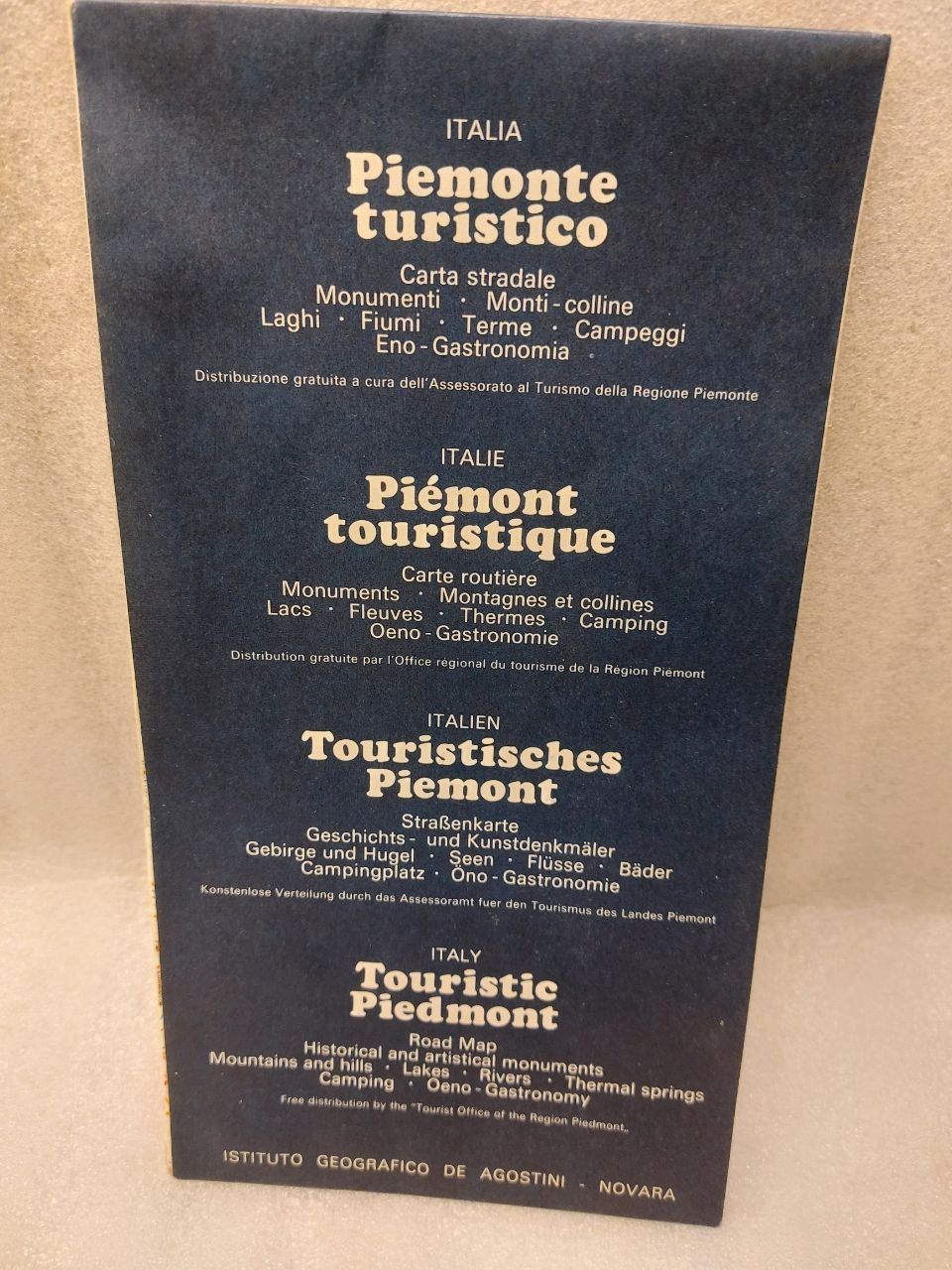 Landkarten & Atlanten: Piemonte turistico: mappa stradale 1977 – Gebraucht aus Pambio Noranco von TREBORLOP 1