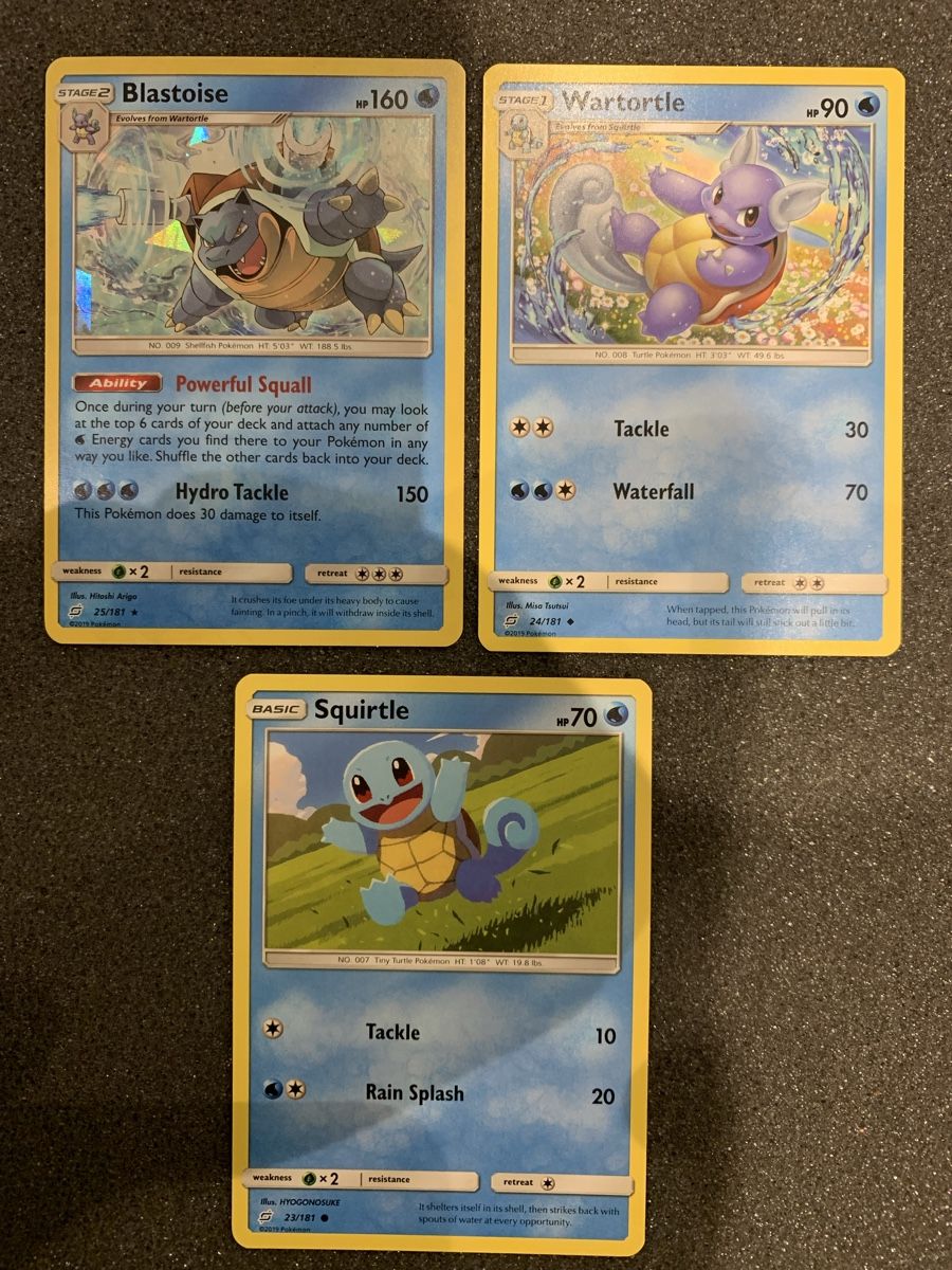 Pokémon Sammelbilder & Trading cards: Ab 1.- Blastoise Holo, Squirtle Wartortle set  – Gebraucht aus Bironico von ars_z6lb 1