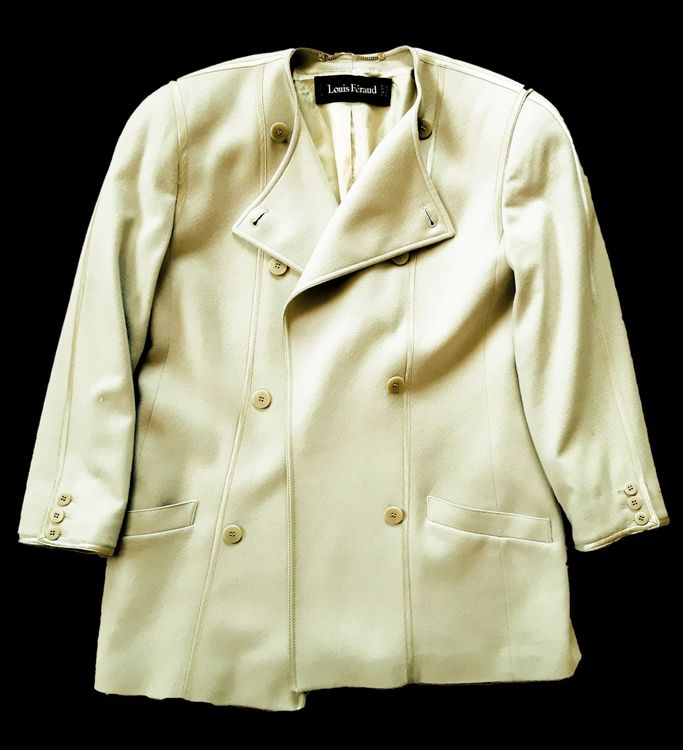 Veste Vintage Louis Feraud Marin | Mi-longue Jean Bleu Marine Taille 38 | Occasion TB