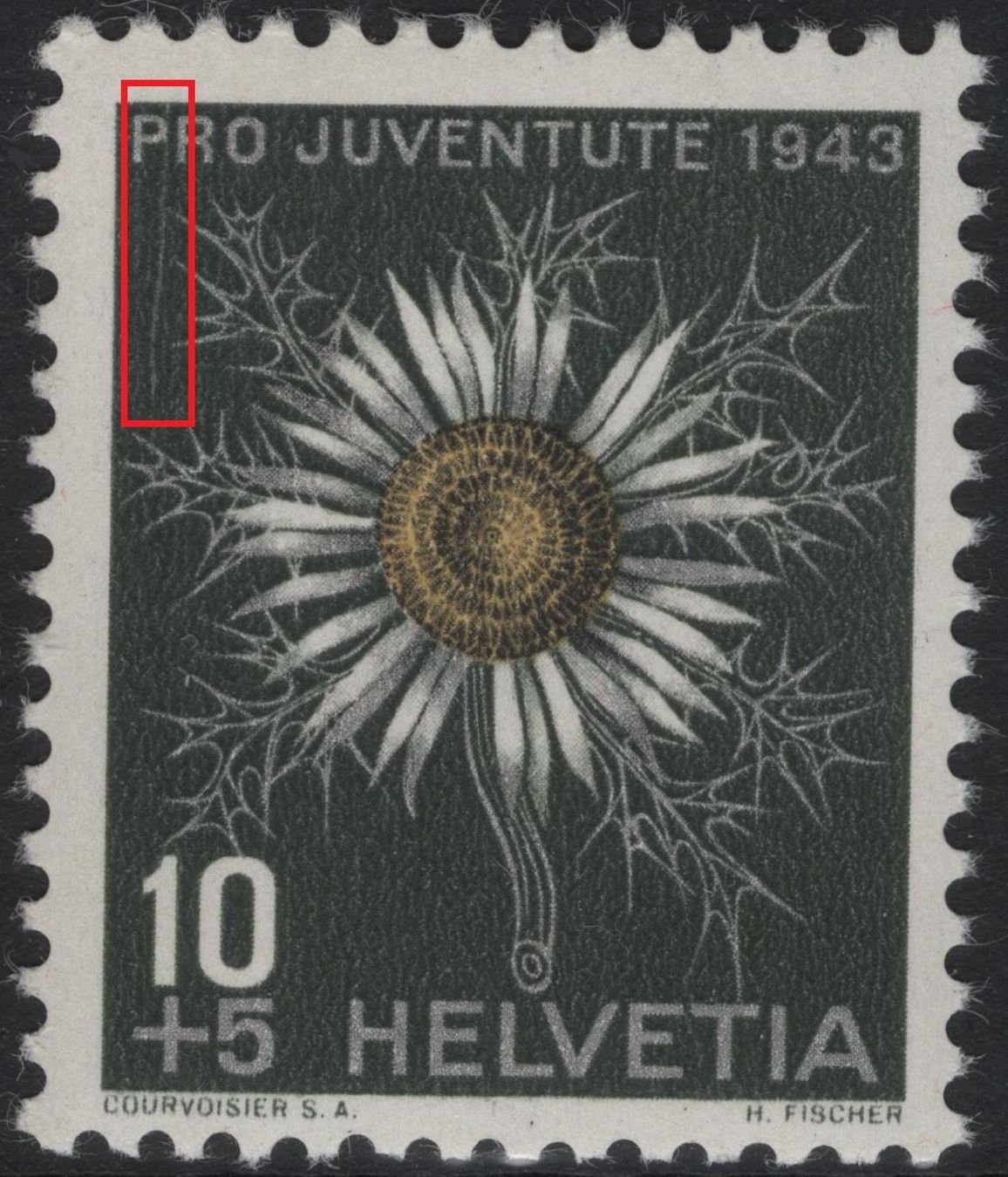 Alle Briefmarken: 10 Rp. Silberdistel mit ABART – Neu (gemäss Beschreibung) aus Eglisau von Chperfins