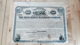 Alte Blue Ridge Railroad Company Aktie, South Carolina (W)