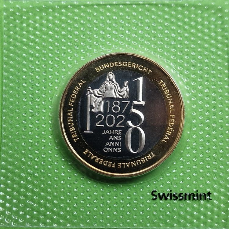 CHF 10.- Swissmint 2025, 150 ans du tribunal fédéral (Neu und ...