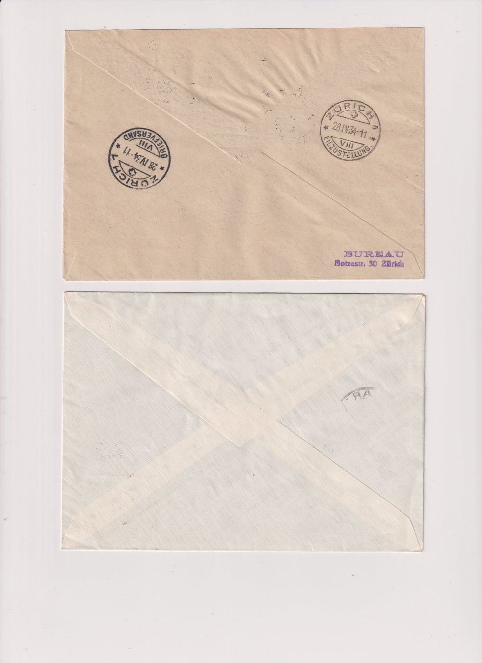 Tous les timbres: Zwei Top Luftpostbriefe mit Pro Juventute VB !! – D'occasion à Bibern SH par Heinibuehrer 1