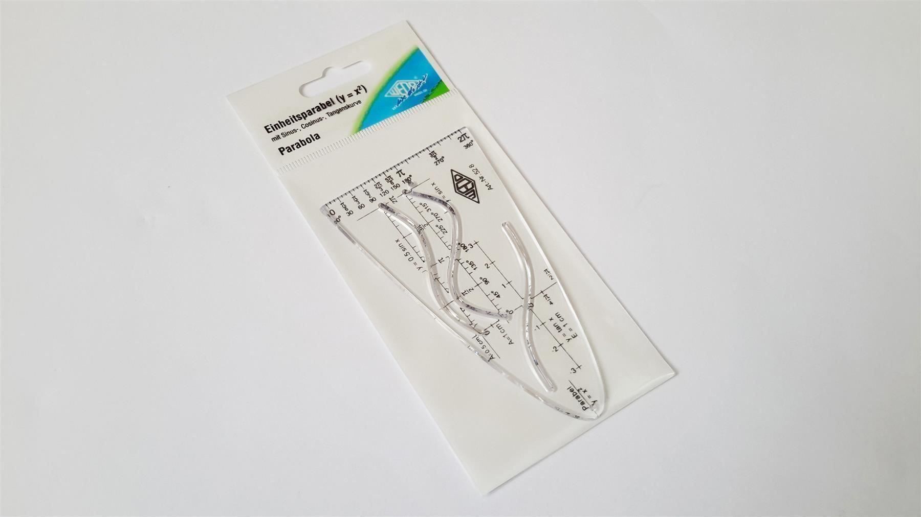 Schablonen: Schablone Einheitsparabel Y=X2 – Neu und originalverpackt aus St. Gallen von cointec 1
