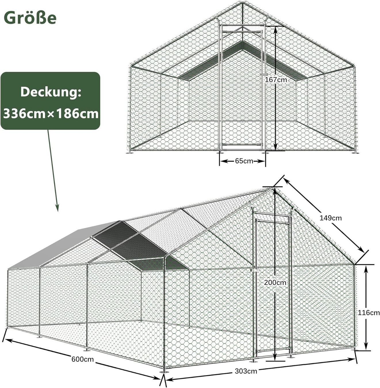 Gabbie, trasporto & Sicurezza: Hühnerstall 3x6x2m Laiham – Nuovo e nell'imballaggio originale da Bottighofen venduto da zaap 1