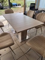 Ausziehbarer Holz Esstisch 160, 208 cm | Stühle gratis