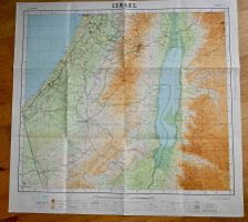 Landkarte Israel SURVEY of Israel 1:250'000 1955 Rev sheet 2