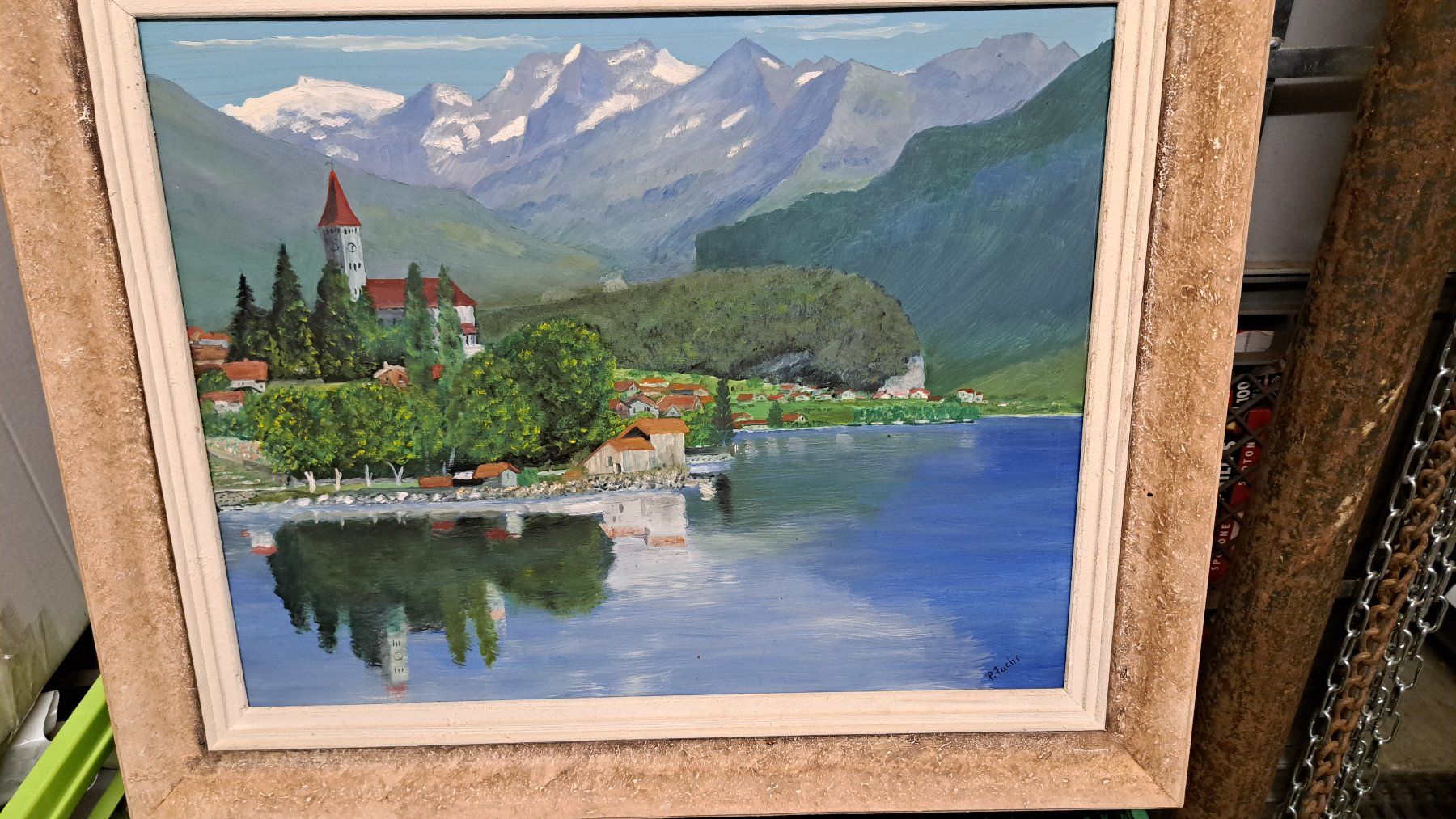Dipinti: Landschaftsbild: Brienzersee mit Bergen – Usato da Bern venduto da Patinaa 3
