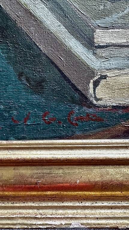 Dipinti: Tableau d'Edouard Gaspard Castres "Le pot blanc" – Usato da Gimel venduto da RedleRouge 1