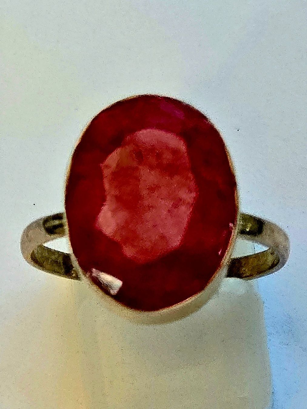 Ringe: Ring Silber mit ovalem Rubin Grösse 53 Neu – Neu (gemäss Beschreibung) aus Zürich von benedikt12 4