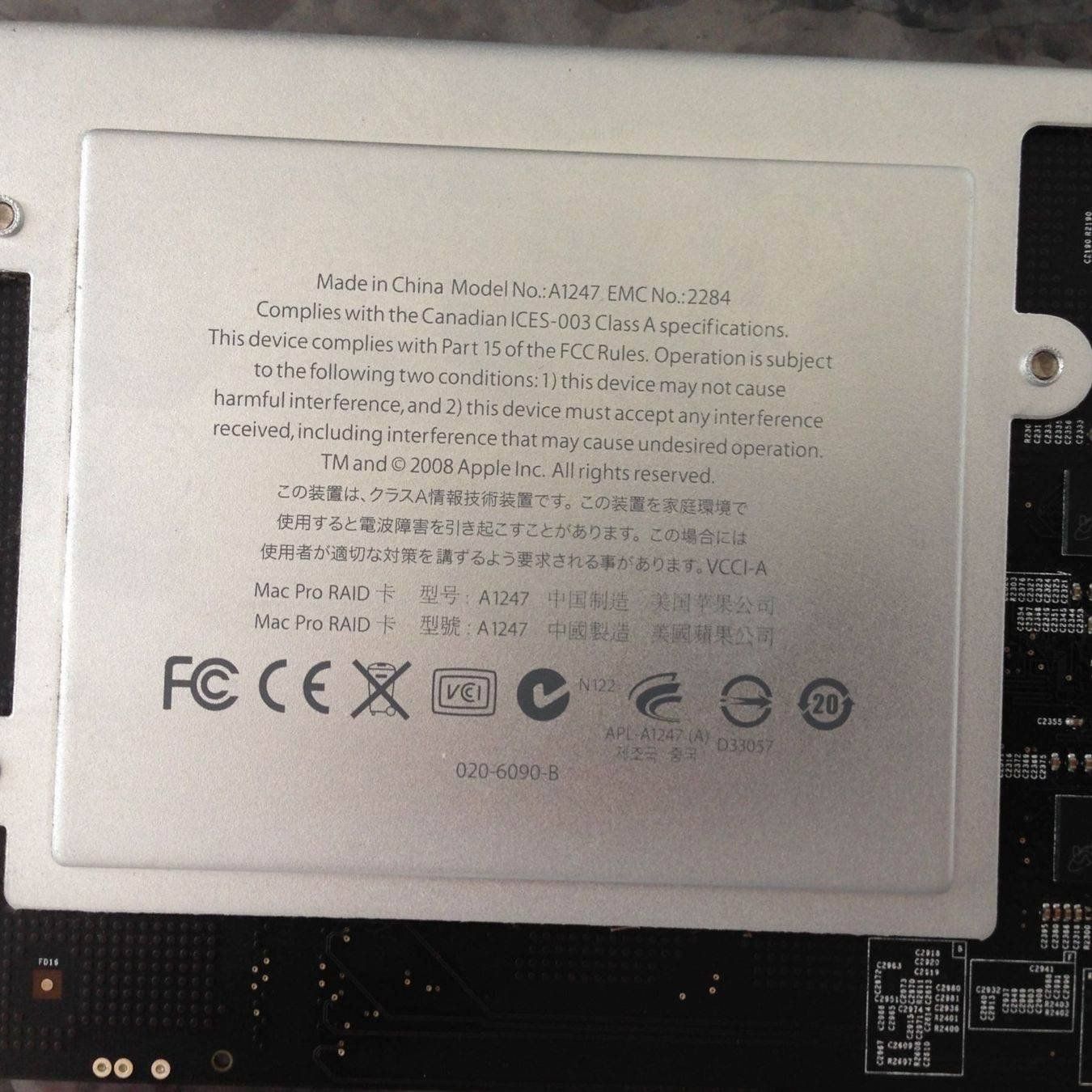Schede audio: Apple Mac Pro RAID Card A1247 – Usato da St. Margarethen TG venduto da Mac-PC 5