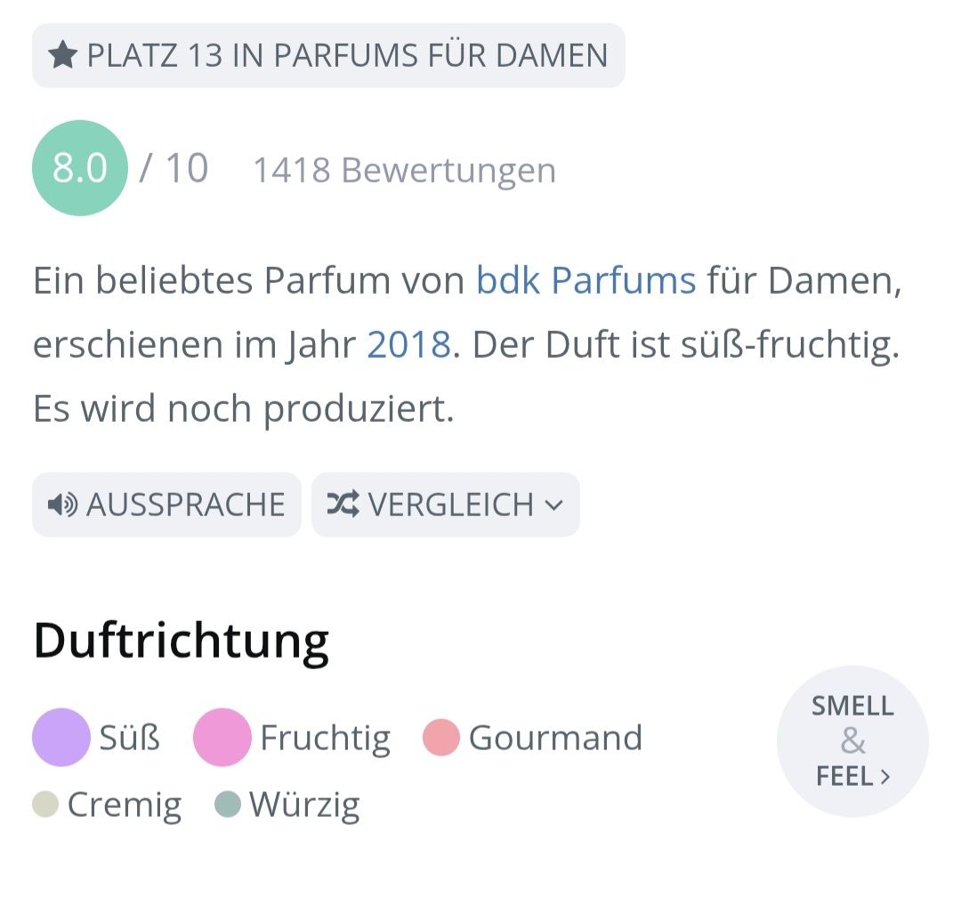 Parfum & Eau de Toilette: 5 ml ROUGE SMOKING BDK ABFÜLLUNG – Neu (gemäss Beschreibung) aus St. Gallen von CaliSunshine 3