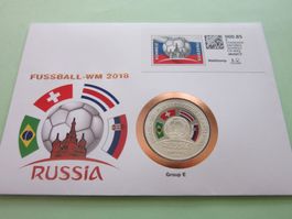 Münzbrief "WM 2018 RUSSIA / GROUP E" - Auflage nur 220 Ex.