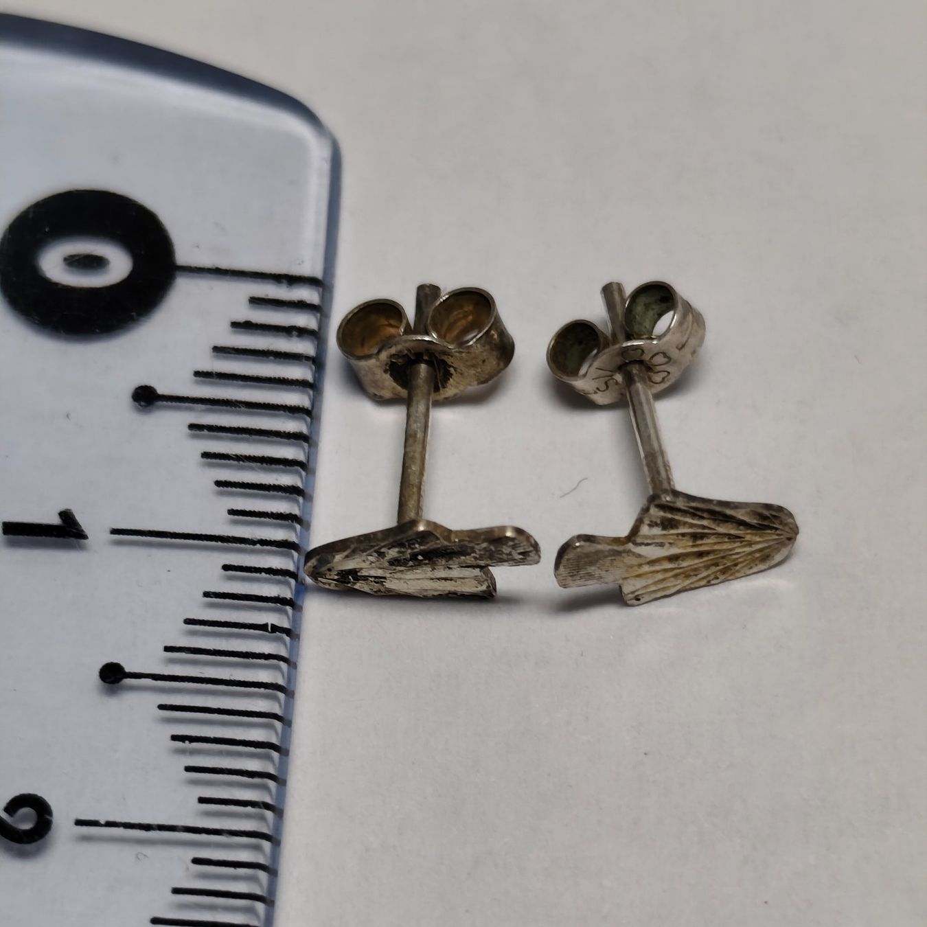 Orecchini pendenti & Orecchini a lobo: Vintage Silver silber Stud Earrings Boucles d'Oreilles #A4 – Usato da Châtelaine venduto da Tropic.Watch2 4