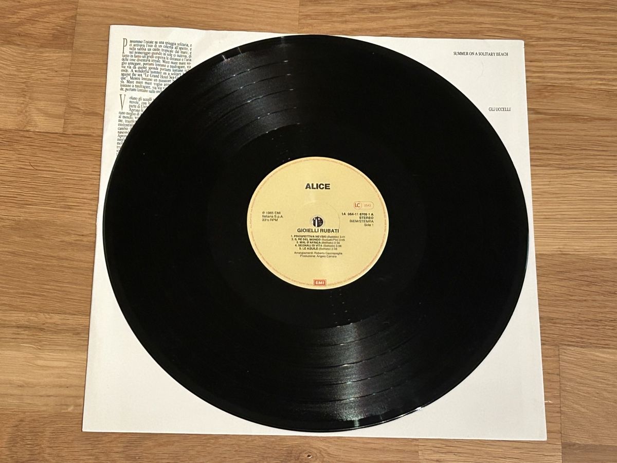 Dischi in vinile: Alice. 1985. Gioielli Rubati – Usato da Faulensee venduto da Mizuno06 4