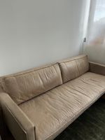 Ledersofa Taupe