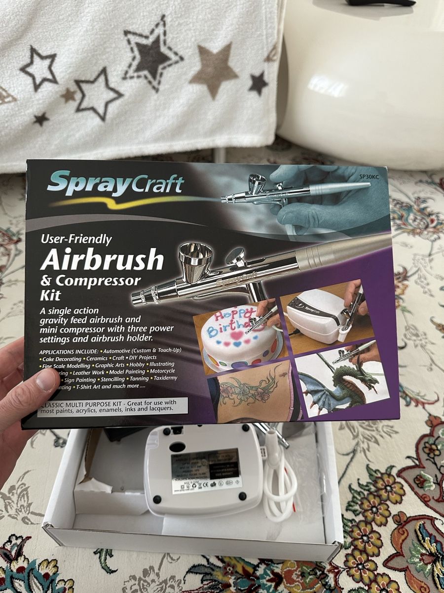 Tutti gli attrezzi: Airbrush & Compressor Kit (Top feed, Single action) / SP30KC – Nuovo (secondo la descrizione) da Maienfeld venduto da tobeyl2020 2