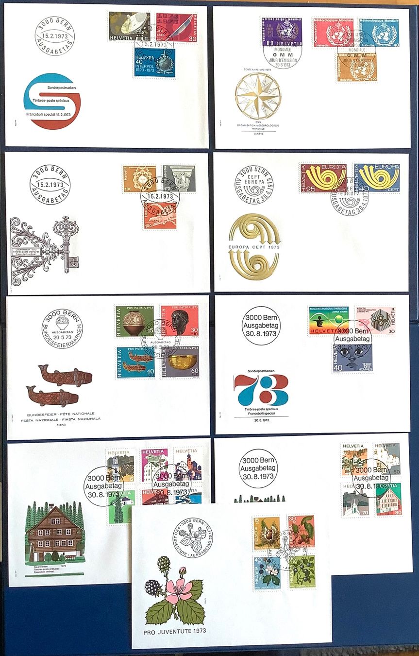 Alle Briefmarken: 1973 - Schweiz FDC / Jahresausgabe – Neu (gemäss Beschreibung) aus Liestal von Skunk02