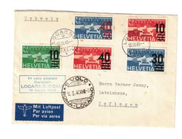 1. Flugbrief Swissair Locarno - Rom 1940