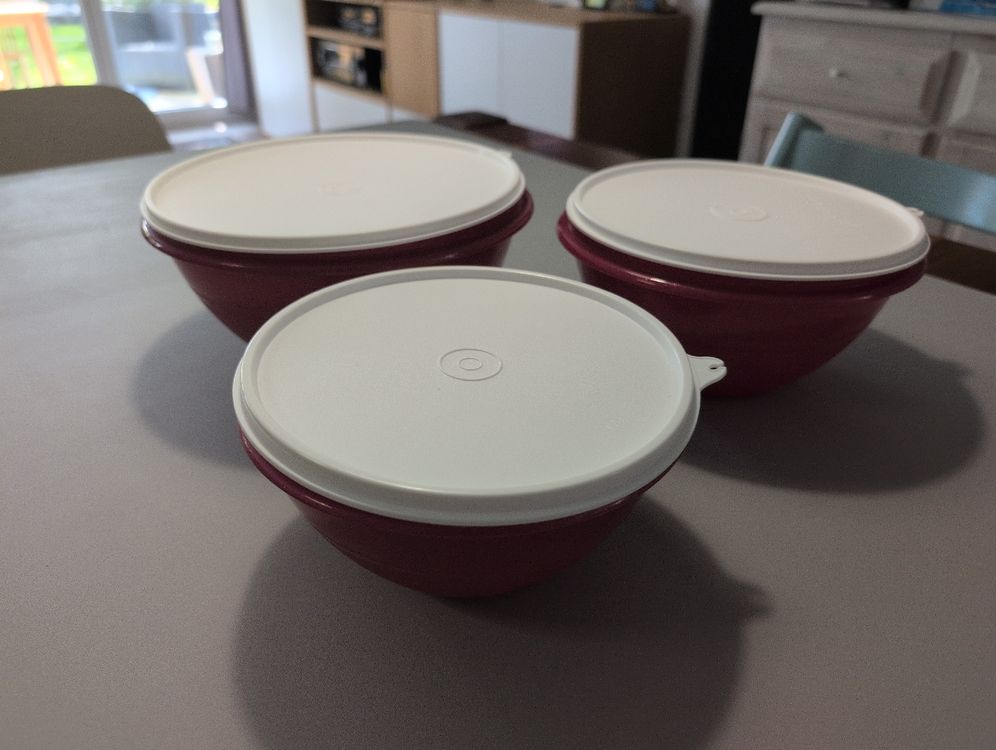 Tupperware Schussel Mit Deckel 3er Set