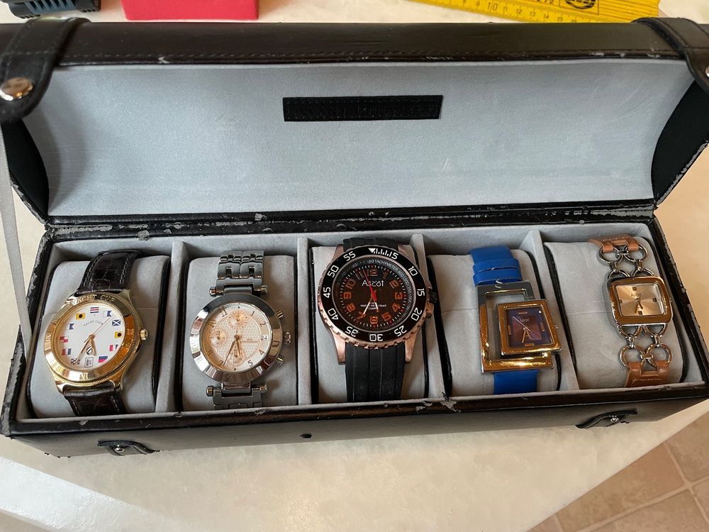 VINTAGE LOT DE 5 Montres A Quartz Inotime, Xtime, Acapulco, Albin Paris, Luigi EUR 15,00 - FR
