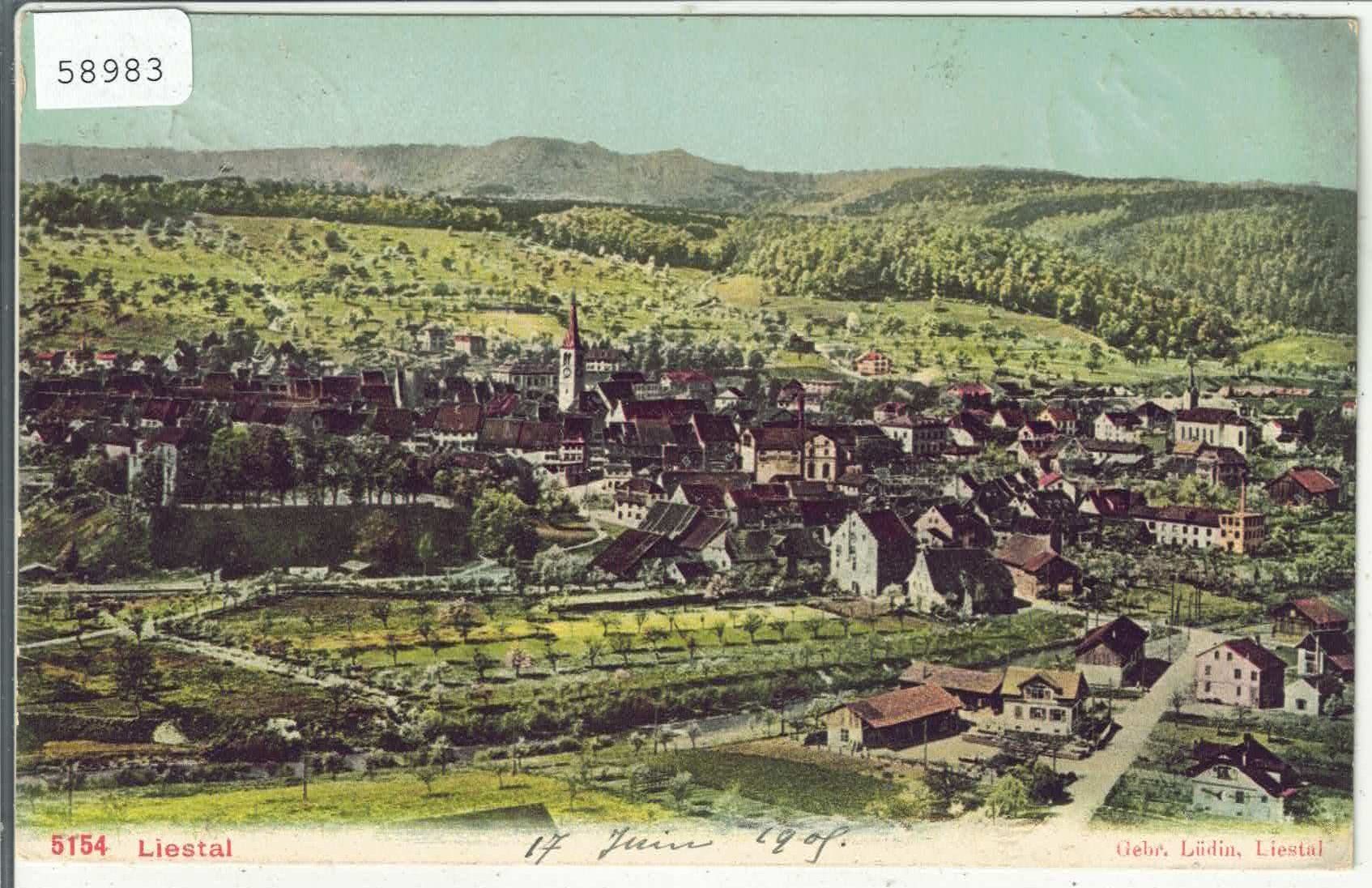 Cartes postales: Liestal - Generalansicht - Litho – D'occasion à Ettingen par Kartenplanet