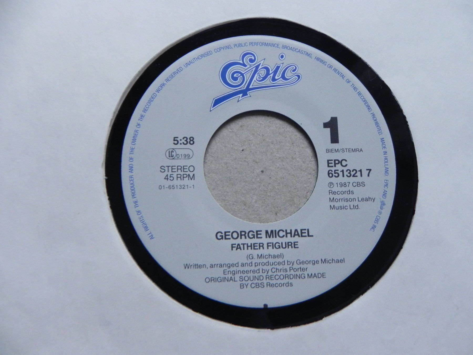 Schallplatten: Single 7 " Pop Sänger George Michael 1987 Father Figure – Gebraucht aus Siebnen von krimsie 2