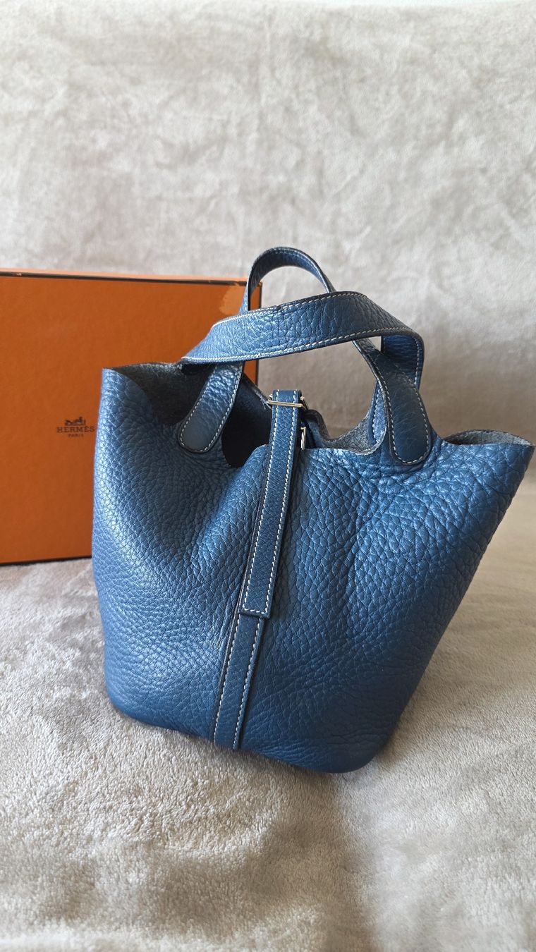 Hermès Borse da donna: Hermès Picotin bleu Jean – Usato da Morges venduto da ShoppingTherapy